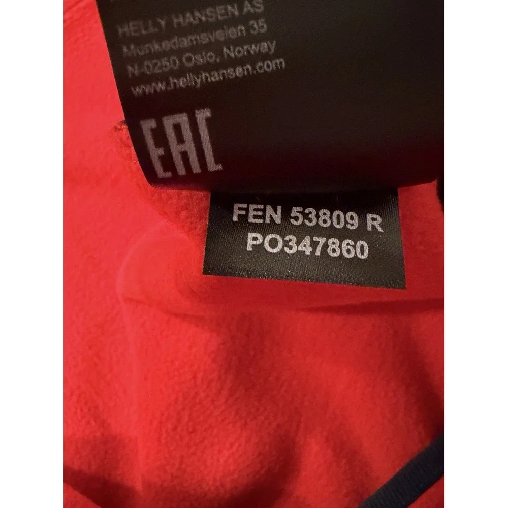 Helly Hansen Mens RWB Rigging Fleece Jacket Red S 53809-162 Regular Fit NWT